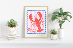 Summer Vibes Lobster Sublimation PNG, Coastal Art Product Image 5