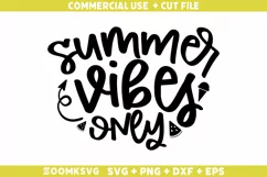 Summer vibes only SVG | Summer SVG | Funny Summer SVG Product Image 1