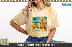Summer Vibes Brush strokes is a professional design that is available at 300dpi PNG to use for Sublimation, iron-on transfer, DTG Printing and normal printing.