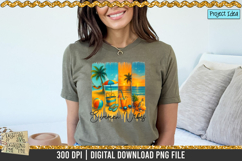Summer Vibes Brush strokes is a professional design that is available at 300dpi PNG to use for Sublimation, iron-on transfer, DTG Printing and normal printing.