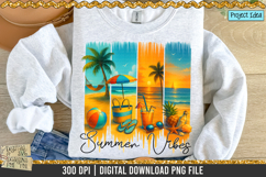 Summer Vibes Brush strokes is a professional design that is available at 300dpi PNG to use for Sublimation, iron-on transfer, DTG Printing and normal printing.