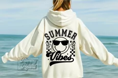 Summer Vibes SVG - Retro Summer SVG - Sunshine - Happy Face Product Image 2