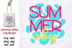 Summer Vibes sublimation design with sea water abstract elements for print on t-shirt, mug, tote bag, pillows etc.