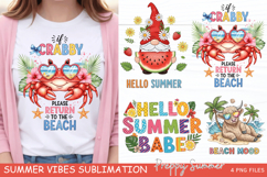 Preppy Summer Sublimation Bundle, Hello Summer Gnome Product Image 1
