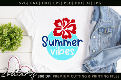 Summer SVG Cut Files Summer Vibes T-shirt Mug Pillow Design Product Image 1