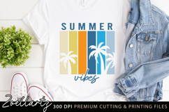 Summer SVG Cut Files Summer Vibes T-shirt Mug Pillow Design Product Image 3