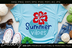 Summer SVG Cut Files Summer Vibes T-shirt Mug Pillow Design Product Image 3