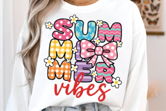 Summer Vibes Svg, Retro Summer Bow Svg Product Image 2