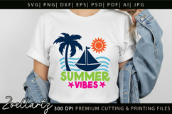 Summer SVG Cut Files Summer Vibes T-shirt Mug Pillow Design Product Image 6