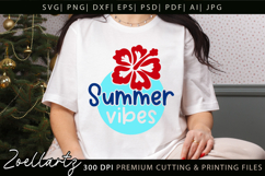 Summer SVG Cut Files Summer Vibes T-shirt Mug Pillow Design Product Image 4