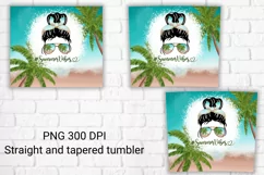 Summer vibes tumbler sublimation | Beach tumbler design Product Image 2
