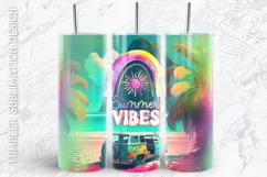 summer Tumbler Sublimation Design, beach seamless Tumbler Product Image 4