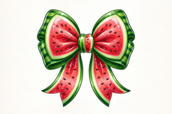 Summer Vibes Watermelon Bow PNG Product Image 1