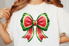 Summer Vibes Watermelon Bow PNG Product Image 2
