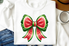 Summer Vibes Watermelon Bow PNG Product Image 3