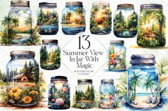 Summer View in Jar Sublimation Product Image 1