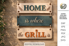 Summer Wall Decors Bundle Laser Cut. BBQ sign SVG Product Image 10