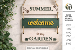3D Summer Wall Decor Laser Cut. Summer welcome to my garden Product Image 1