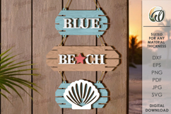 Summer wall decor Laser Cut. Hanging Wall Sign SVG Product Image 1