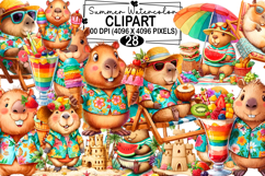 Whimsical Summer Watercolor Clipart Watercolor png Product Image 1
