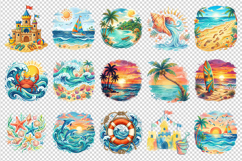 Summer clipart printable sublimation bundle png Product Image 4