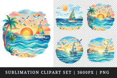 Summer clipart printable sublimation design png Product Image 1