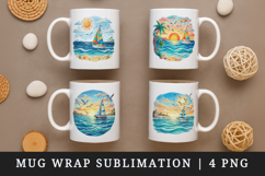 Summer mug wrap printable sublimation design Product Image 1