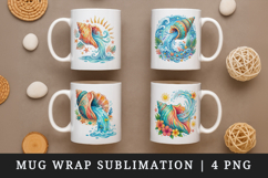Summer mug wrap printable sublimation design Product Image 1