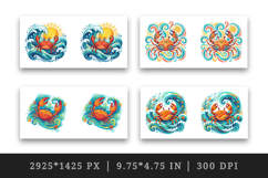 Summer mug wrap printable sublimation design Product Image 2