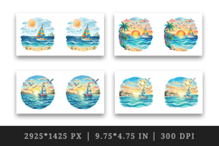 Summer mug wrap printable sublimation design Product Image 2