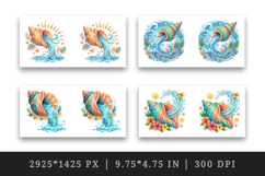 Summer mug wrap printable sublimation design Product Image 2