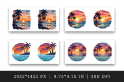 Summer mug wrap printable sublimation design Product Image 2