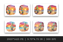 Summer mug wrap printable sublimation design Product Image 2
