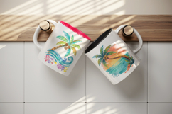 Summer mug wrap printable sublimation design Product Image 3