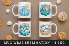 Summer mug wrap printable sublimation design Product Image 1