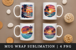 Summer mug wrap printable sublimation design Product Image 1
