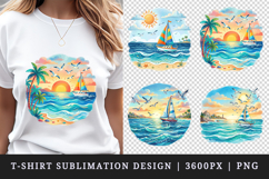 Summer t-shirt printable sublimation design png Product Image 1