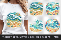 Summer t-shirt printable sublimation design png Product Image 1