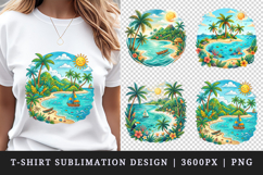 Summer t-shirt printable sublimation design png Product Image 1