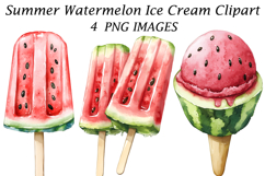 Summer Watermelon Ice Cream Clipart Product Image 1