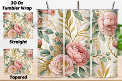 seamless tumbler wrap, summer floral design, wedding bouquet wrap, blush peony arrangement, eucalyptus greenery design, 20oz skinny tumbler, tapered tumbler wrap, straight tumbler design, bridal rose art, seamless wedding design