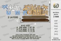 3D Summer Table Sign Laser Cut. Hello Summer SVG Product Image 2