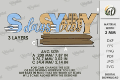 3D Summer Table Sign Laser Cut. Stand Decor. Sunny Days SVG Product Image 2