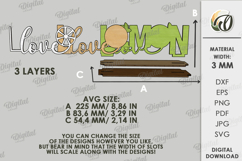 3D Summer Table Sign Laser Cut. Lemon Love SVG Product Image 2