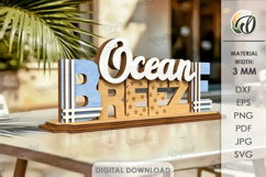 3D Summer Table Signs Bundle Laser Cut. Stand Decor SVG Product Image 6