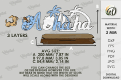 3D Summer Table Sign Laser Cut. Stand Decor. Aloha SVG Product Image 2