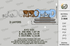 3D Summer Table Sign Laser Cut. Stand Decor. Good Vibes SVG Product Image 2