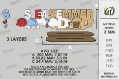 3D Summer Table Sign Laser Cut. Stand Decor. Summer Mood SVG Product Image 2