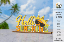 Summer Word Stand Laser Cut. Summer Standing Decor SVG Product Image 1