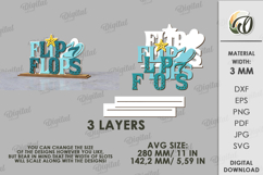 Summer Word Stand Laser Cut. Summer Standing Decor SVG Product Image 2